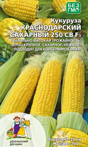Кукуруза КРАСНОДАРСКИЙ САХАРНЫЙ 250 СВ F1